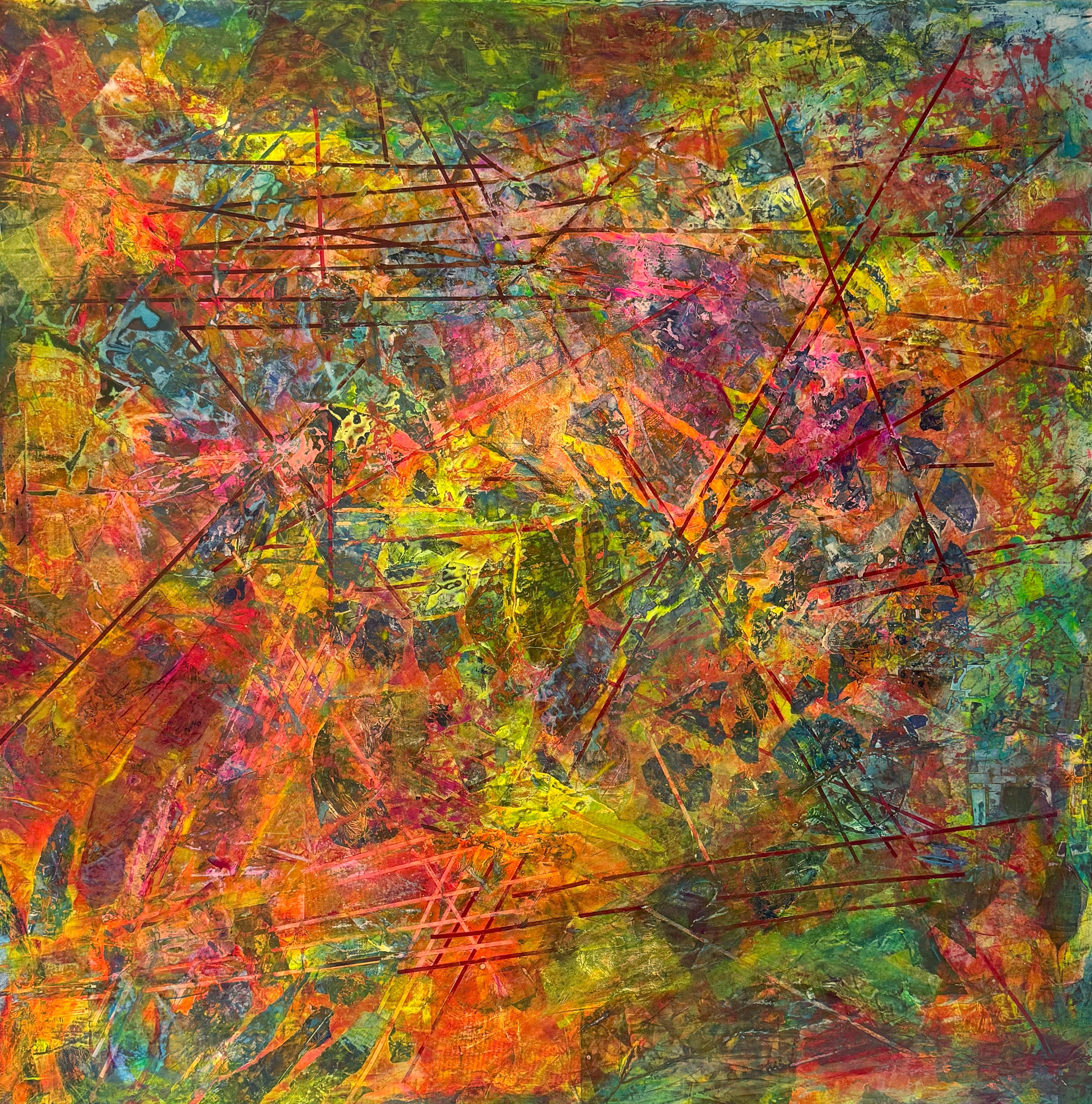 Neon Remains | Original 36x36 in (91.44x91.44 cm)